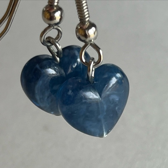 Avon Silver & Sapphire Pendant on 18kGP Chain + 3 Pairs Earrings~silver&blue - Picture 8 of 12